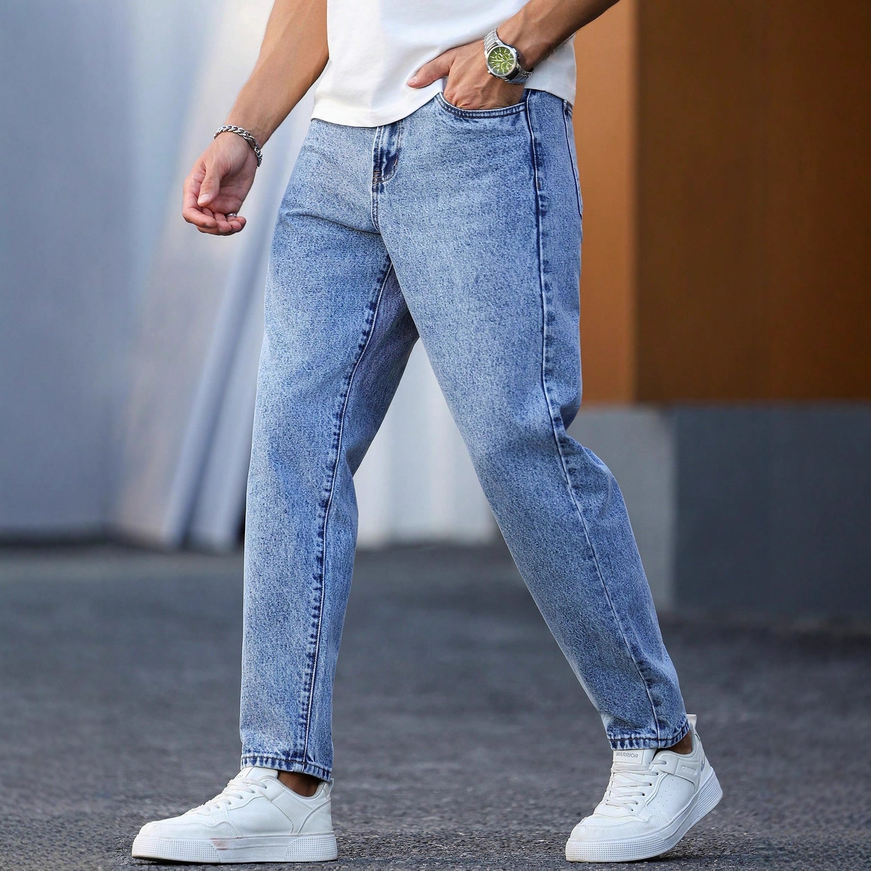 New Mens Light Blue Tapered Jeans - pokemad0269c17b9c780d4ee671b2b9122f971