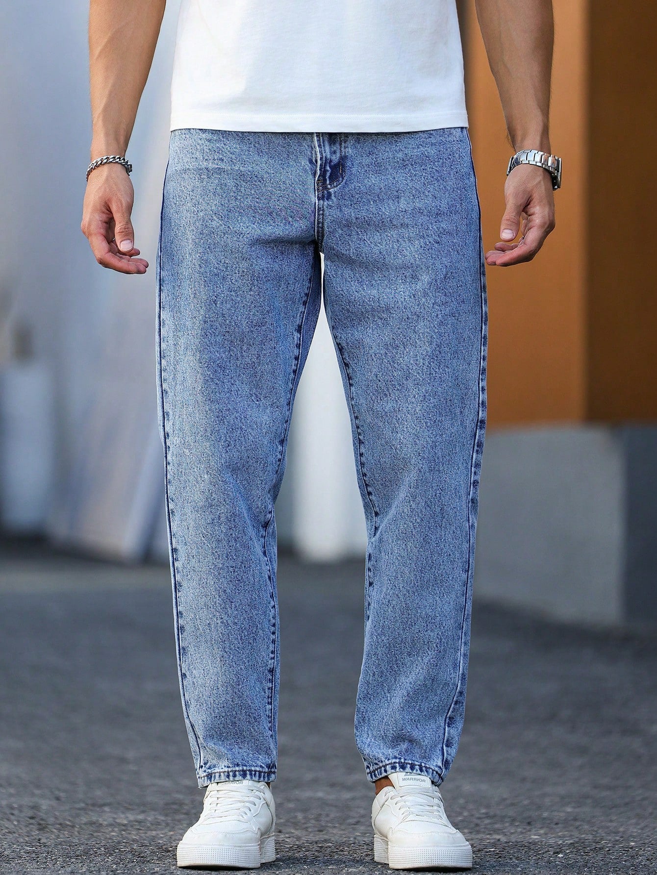 New Mens Light Blue Tapered Jeans - pokema253b38127780a8049236712550c7750a