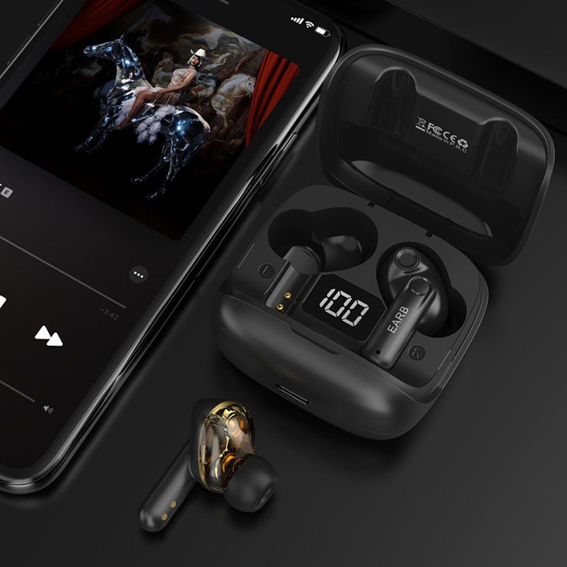 New Mini Transparent Wireless Bluetooth Headset Digital Display ENC Noise Reduction True Wireless Sports Music - pokemab9710bdd613f3acfa03a3d23db7490f1