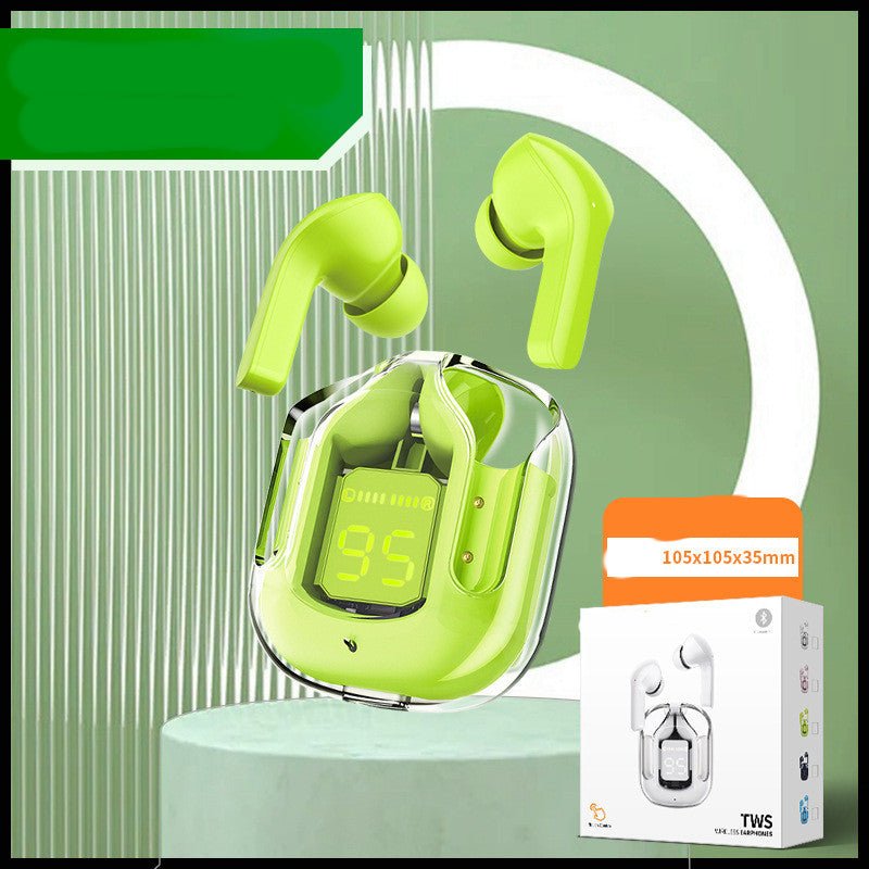 New Mini Transparent Wireless Bluetooth Headset Digital Display ENC Noise Reduction True Wireless Sports Music - pokema2a3cc4ea207c3f3675861b8470c0d9fc