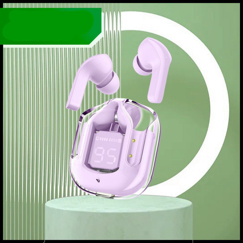 New Mini Transparent Wireless Bluetooth Headset Digital Display ENC Noise Reduction True Wireless Sports Music - pokema98fe1beb7e9ebcea447c8205e1c7d251