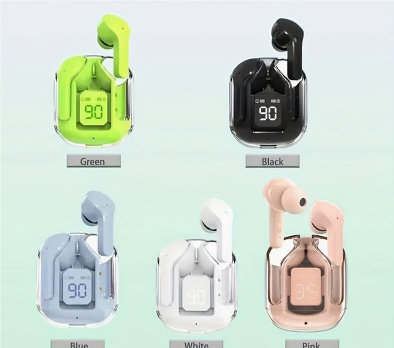 New Mini Transparent Wireless Bluetooth Headset Digital Display ENC Noise Reduction True Wireless Sports Music - pokemadbde1ef559143baa90acf1ccd2d2a087