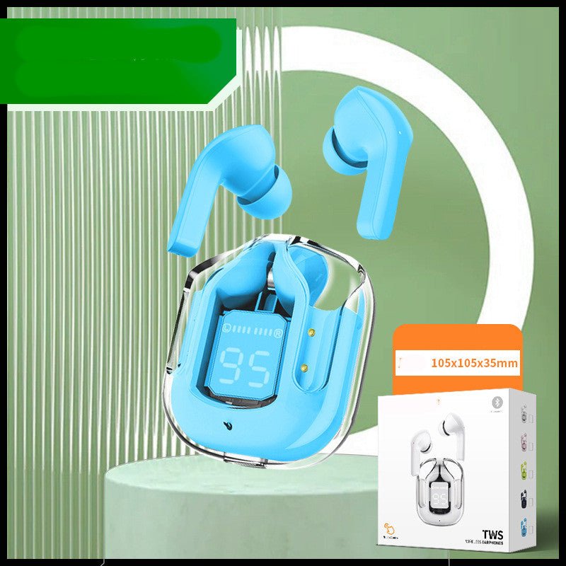 New Mini Transparent Wireless Bluetooth Headset Digital Display ENC Noise Reduction True Wireless Sports Music - pokema4f56f13e76774fbd77c6d6d9742aa041