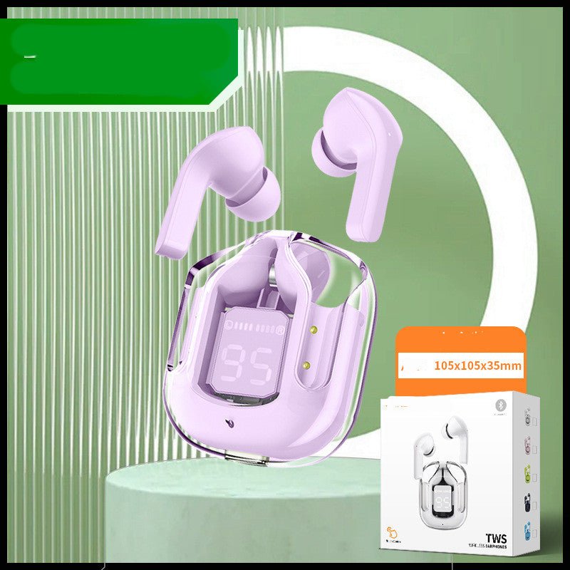 New Mini Transparent Wireless Bluetooth Headset Digital Display ENC Noise Reduction True Wireless Sports Music - pokema2edbe1cd4f924f9f4ccfebfb94a731b3
