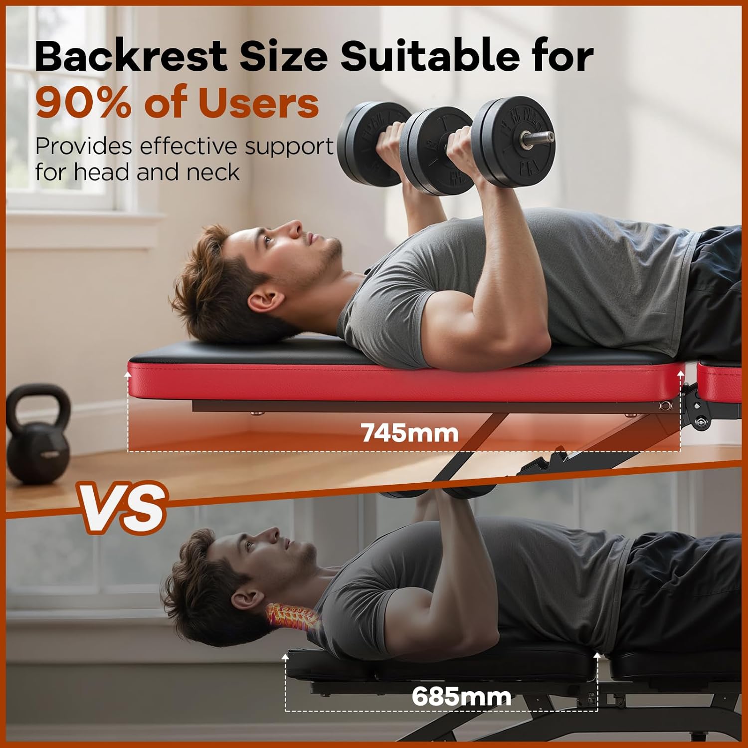 NICEPEOPLE Foldable Basic Weight Bench for Home Gym, Workout Bench with 8 Backrests, 660LBS Weight Capacity Adjustable Bench - pokemaNICEPEOPLE Foldable Basic Weight Bench for Home Gym, Workout Bench with 8 Backrests, 660LBS Weight Capacity Adjustable Bench