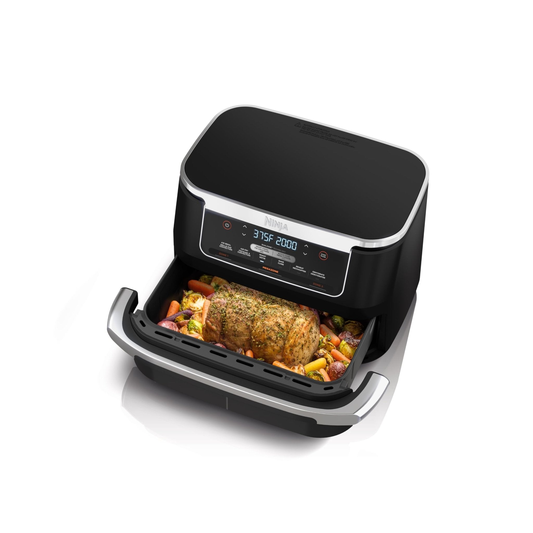 Ninja Foodi 6-in-1 8-qt. (7.6L) 2-Basket Air Fryer DualZone Technology, Match Cook & Smart Finish to Roast, Broil, Dehydrate & More for Quick, Easy Meals, Slate Grey (DZ201C) Canadian Version - pokemaNinja Foodi 6-in-1 8-qt. (7.6L) 2-Basket Air Fryer DualZone Technology, Match Cook & Smart Finish to Roast, Broil, Dehydrate & More for Quick, Easy Meals, Slate Grey (DZ201C) Canadian Version
