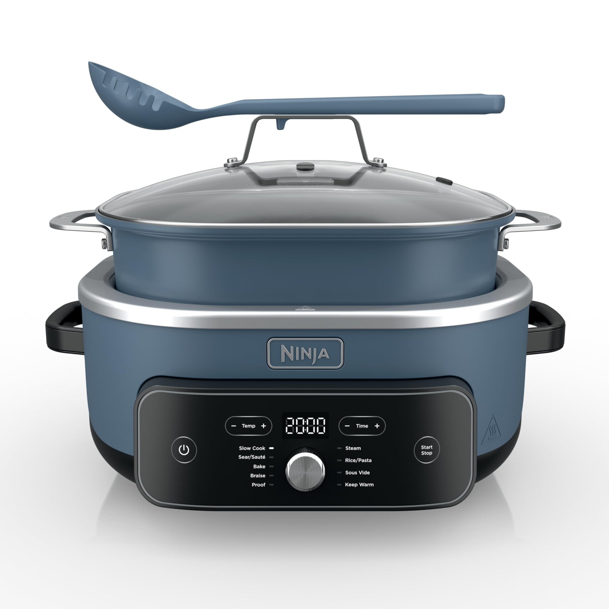 Ninja MC1001C Foodi PossibleCooker PRO 8.5 Quart Multi-Cooker, with 8-in-1 Slow Cooker,Dutch Oven,Steamer &More,Glass Lid & Integrated Spoon,Nonstick,Oven Safe Pot to 500°F,Sea Salt Gray,Sea Salt Grey - pokemaNinja MC1001C Foodi PossibleCooker PRO 8.5 Quart Multi-Cooker, with 8-in-1 Slow Cooker,Dutch Oven,Steamer &More,Glass Lid & Integrated Spoon,Nonstick,Oven Safe Pot to 500°F,Sea Salt Gray,Sea Salt Grey