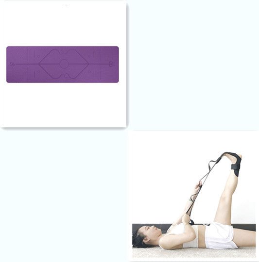Non Slip TPE Yoga Mat Position Line Beginner - pokema46137b1e551105f757d1593c340ebf39