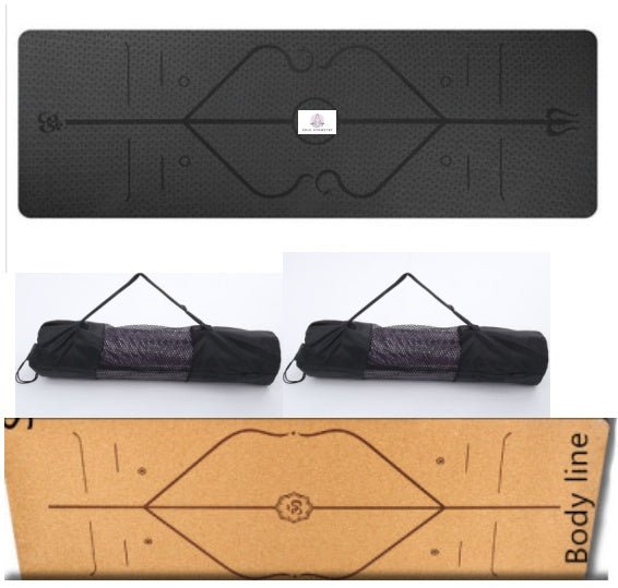 Non Slip TPE Yoga Mat Position Line Beginner - pokema3e57b3930d66b8139e6963744b9265b9