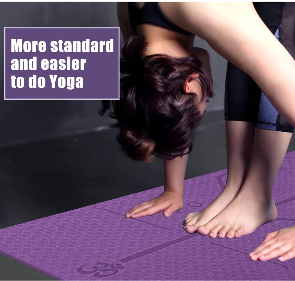 Non Slip TPE Yoga Mat Position Line Beginner - pokemadac60cd353bb7068ec486b664c6c52dc
