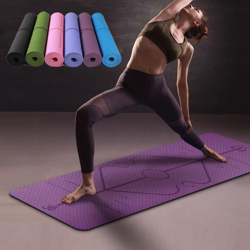 Non Slip TPE Yoga Mat Position Line Beginner - pokemab7e58df69cab8e75978d968f8ffca0a5
