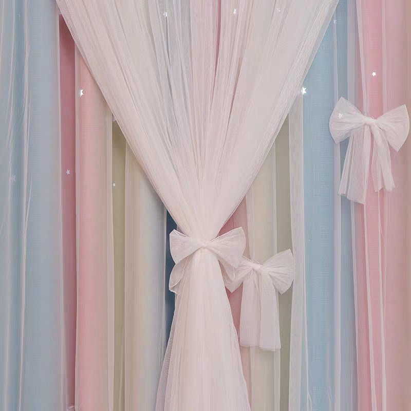 Nordic Simple Hollow Star Princess Wind Bedroom Blackout Curtains - pokemae2a3f6e41e7ef448747dc686d081678d