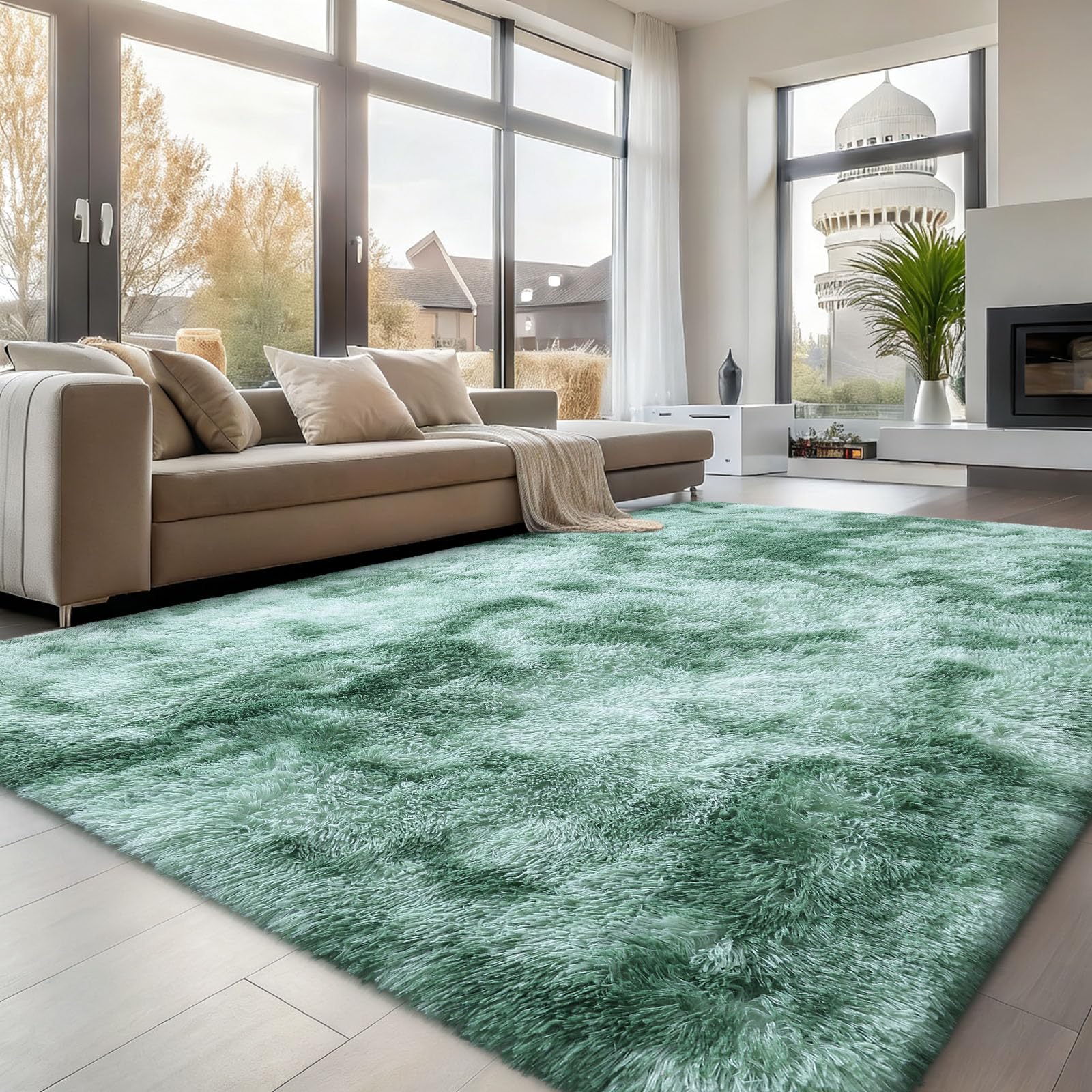 OLANLY Fluffy Area Rug for Living Room Bedroom, 5x8 Feet Soft Shaggy Non-Slip Carpet, Indoor Modern Plush Area Rugs for Kids Girls and Boys, Dorms, Nursery Rooms, Home Decor, Coffee - pokemaOLANLY Fluffy Area Rug for Living Room Bedroom, 5x8 Feet Soft Shaggy Non-Slip Carpet, Indoor Modern Plush Area Rugs for Kids Girls and Boys, Dorms, Nursery Rooms, Home Decor, Coffee