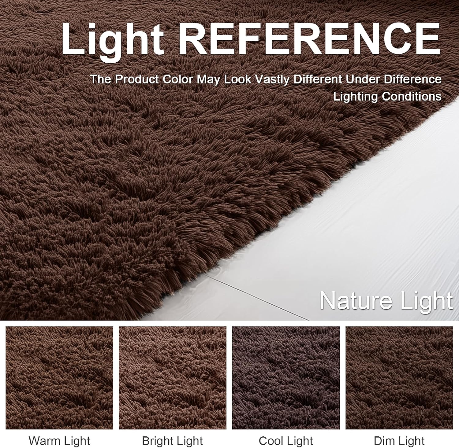 OLANLY Fluffy Area Rug for Living Room Bedroom, 5x8 Feet Soft Shaggy Non-Slip Carpet, Indoor Modern Plush Area Rugs for Kids Girls and Boys, Dorms, Nursery Rooms, Home Decor, Coffee - pokemaOLANLY Fluffy Area Rug for Living Room Bedroom, 5x8 Feet Soft Shaggy Non-Slip Carpet, Indoor Modern Plush Area Rugs for Kids Girls and Boys, Dorms, Nursery Rooms, Home Decor, Coffee
