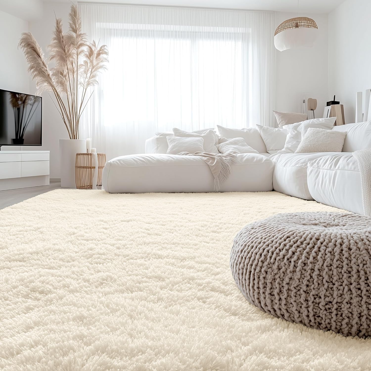 OLANLY Fluffy Area Rug for Living Room Bedroom, 5x8 Feet Soft Shaggy Non-Slip Carpet, Indoor Modern Plush Area Rugs for Kids Girls and Boys, Dorms, Nursery Rooms, Home Decor, Coffee - pokemaOLANLY Fluffy Area Rug for Living Room Bedroom, 5x8 Feet Soft Shaggy Non-Slip Carpet, Indoor Modern Plush Area Rugs for Kids Girls and Boys, Dorms, Nursery Rooms, Home Decor, Coffee