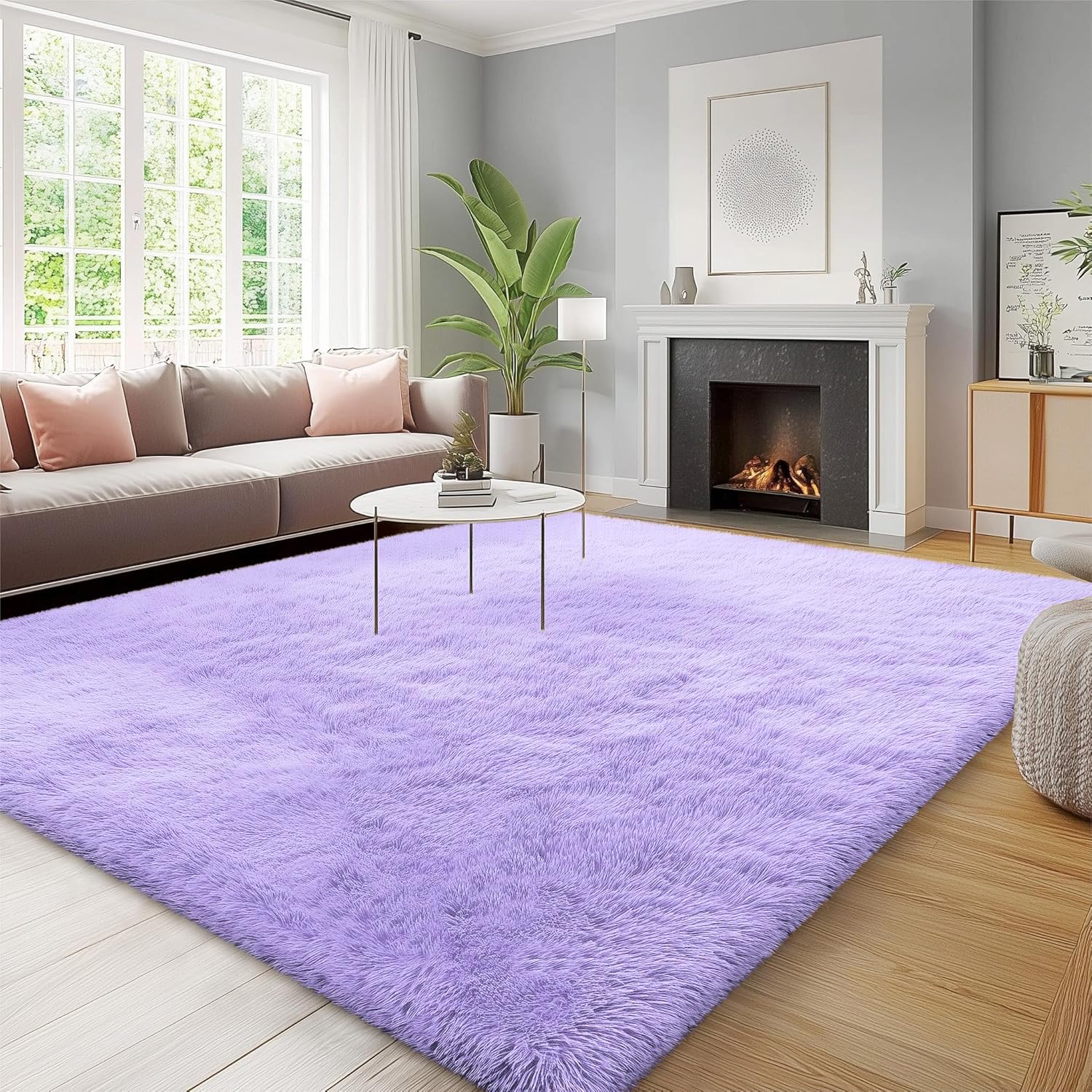 OLANLY Fluffy Area Rug for Living Room Bedroom, 5x8 Feet Soft Shaggy Non-Slip Carpet, Indoor Modern Plush Area Rugs for Kids Girls and Boys, Dorms, Nursery Rooms, Home Decor, Coffee - pokemaOLANLY Fluffy Area Rug for Living Room Bedroom, 5x8 Feet Soft Shaggy Non-Slip Carpet, Indoor Modern Plush Area Rugs for Kids Girls and Boys, Dorms, Nursery Rooms, Home Decor, Coffee