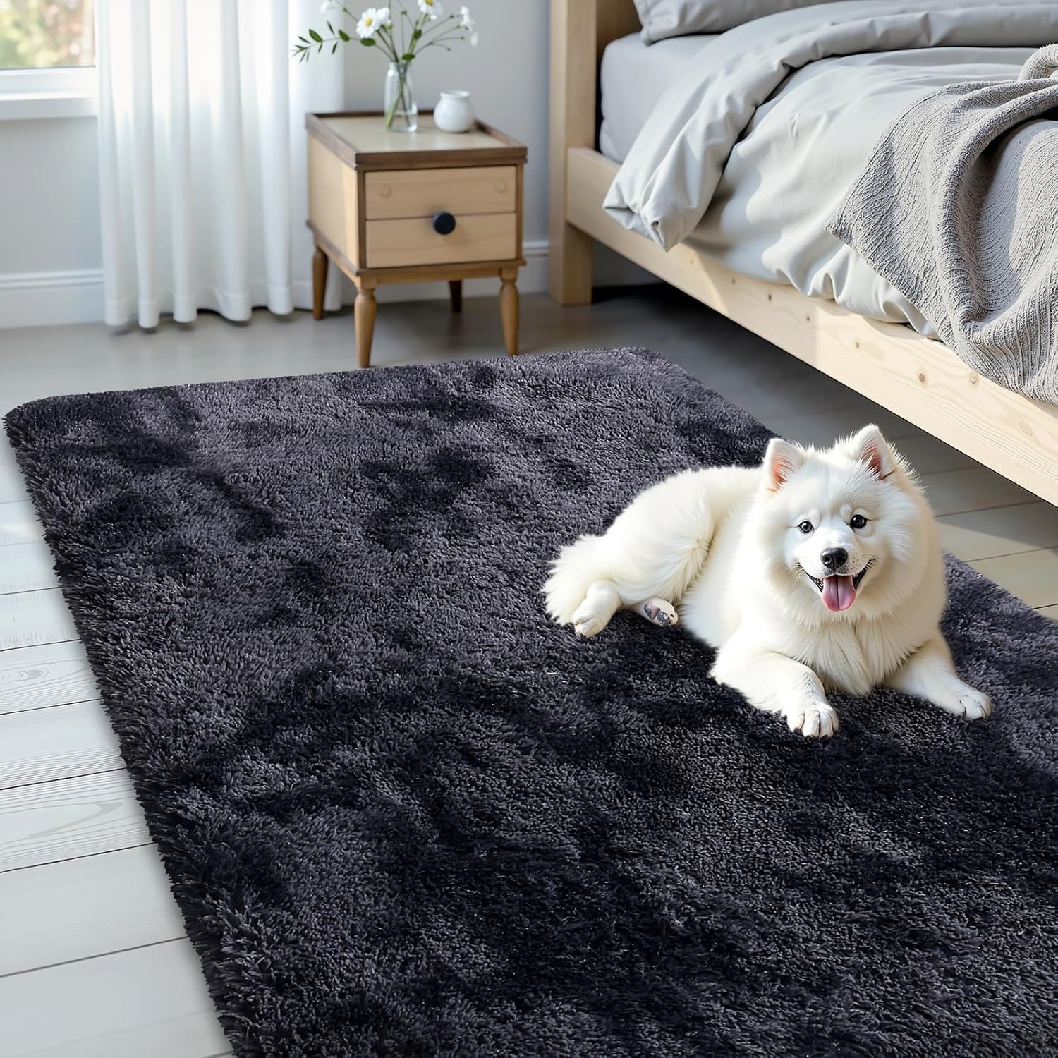 OLANLY Fluffy Area Rug for Living Room Bedroom, 5x8 Feet Soft Shaggy Non-Slip Carpet, Indoor Modern Plush Area Rugs for Kids Girls and Boys, Dorms, Nursery Rooms, Home Decor, Coffee - pokemaOLANLY Fluffy Area Rug for Living Room Bedroom, 5x8 Feet Soft Shaggy Non-Slip Carpet, Indoor Modern Plush Area Rugs for Kids Girls and Boys, Dorms, Nursery Rooms, Home Decor, Coffee