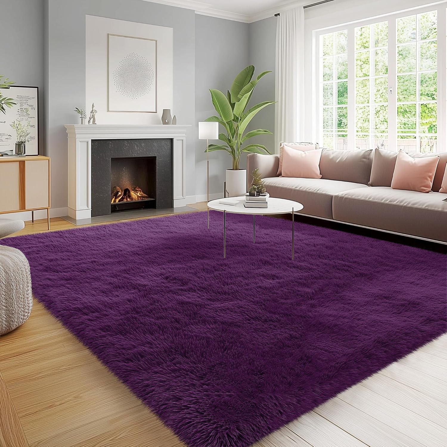 OLANLY Fluffy Area Rug for Living Room Bedroom, 5x8 Feet Soft Shaggy Non-Slip Carpet, Indoor Modern Plush Area Rugs for Kids Girls and Boys, Dorms, Nursery Rooms, Home Decor, Coffee - pokemaOLANLY Fluffy Area Rug for Living Room Bedroom, 5x8 Feet Soft Shaggy Non-Slip Carpet, Indoor Modern Plush Area Rugs for Kids Girls and Boys, Dorms, Nursery Rooms, Home Decor, Coffee