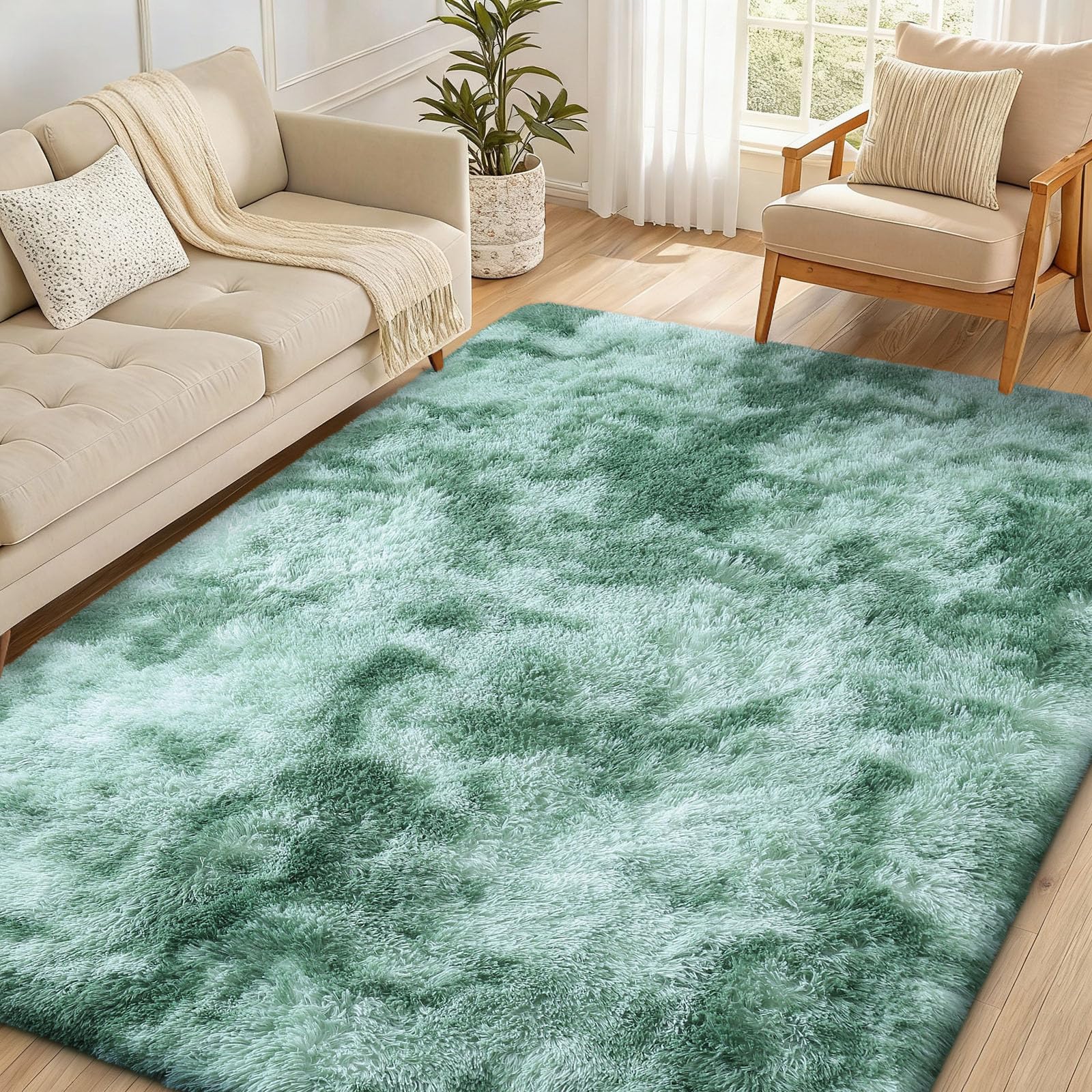 OLANLY Fluffy Area Rug for Living Room Bedroom, 5x8 Feet Soft Shaggy Non-Slip Carpet, Indoor Modern Plush Area Rugs for Kids Girls and Boys, Dorms, Nursery Rooms, Home Decor, Coffee - pokemaOLANLY Fluffy Area Rug for Living Room Bedroom, 5x8 Feet Soft Shaggy Non-Slip Carpet, Indoor Modern Plush Area Rugs for Kids Girls and Boys, Dorms, Nursery Rooms, Home Decor, Coffee