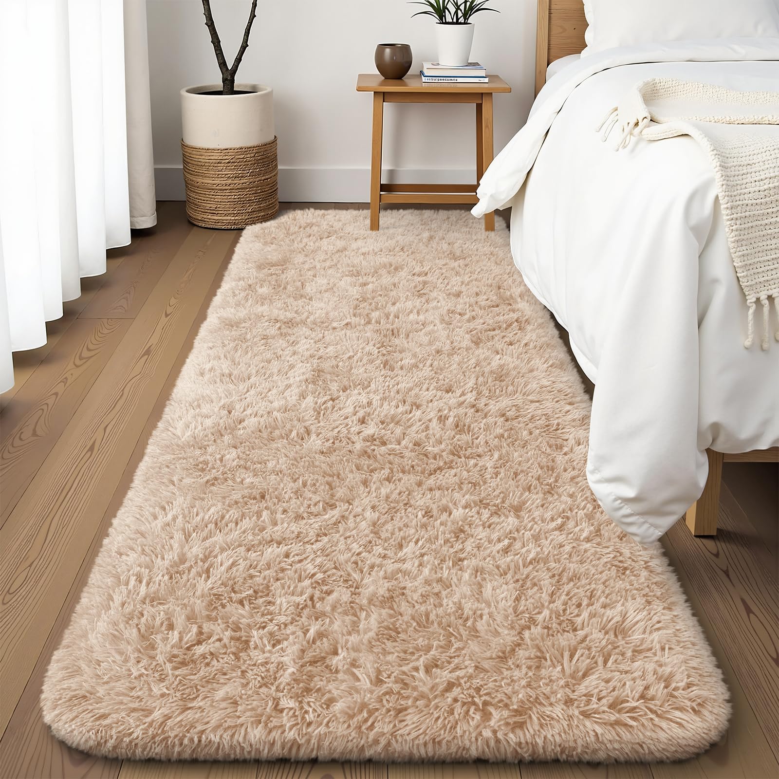 OLANLY Fluffy Area Rug for Living Room Bedroom, 5x8 Feet Soft Shaggy Non-Slip Carpet, Indoor Modern Plush Area Rugs for Kids Girls and Boys, Dorms, Nursery Rooms, Home Decor, Coffee - pokemaOLANLY Fluffy Area Rug for Living Room Bedroom, 5x8 Feet Soft Shaggy Non-Slip Carpet, Indoor Modern Plush Area Rugs for Kids Girls and Boys, Dorms, Nursery Rooms, Home Decor, Coffee