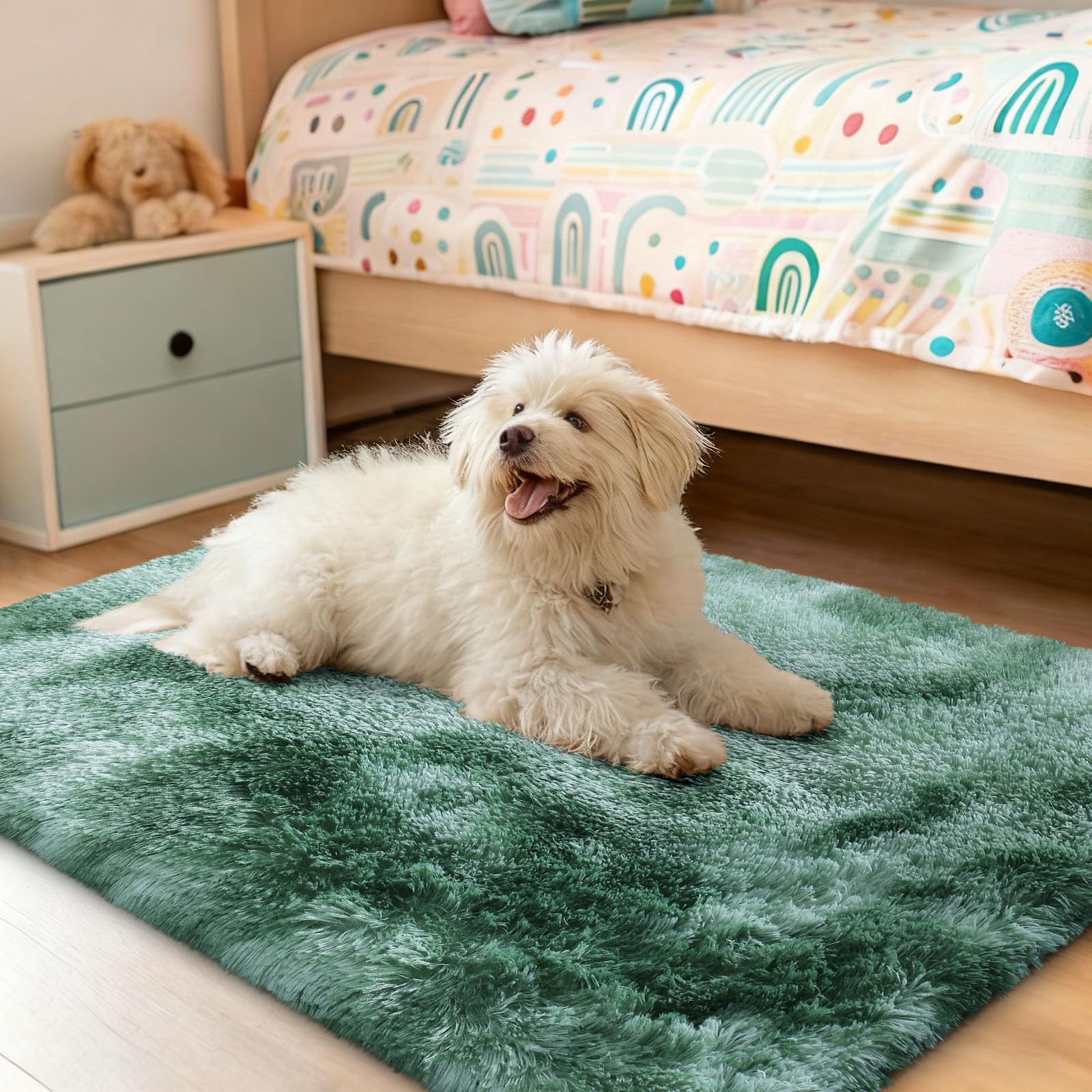 OLANLY Fluffy Area Rug for Living Room Bedroom, 5x8 Feet Soft Shaggy Non-Slip Carpet, Indoor Modern Plush Area Rugs for Kids Girls and Boys, Dorms, Nursery Rooms, Home Decor, Coffee - pokemaOLANLY Fluffy Area Rug for Living Room Bedroom, 5x8 Feet Soft Shaggy Non-Slip Carpet, Indoor Modern Plush Area Rugs for Kids Girls and Boys, Dorms, Nursery Rooms, Home Decor, Coffee