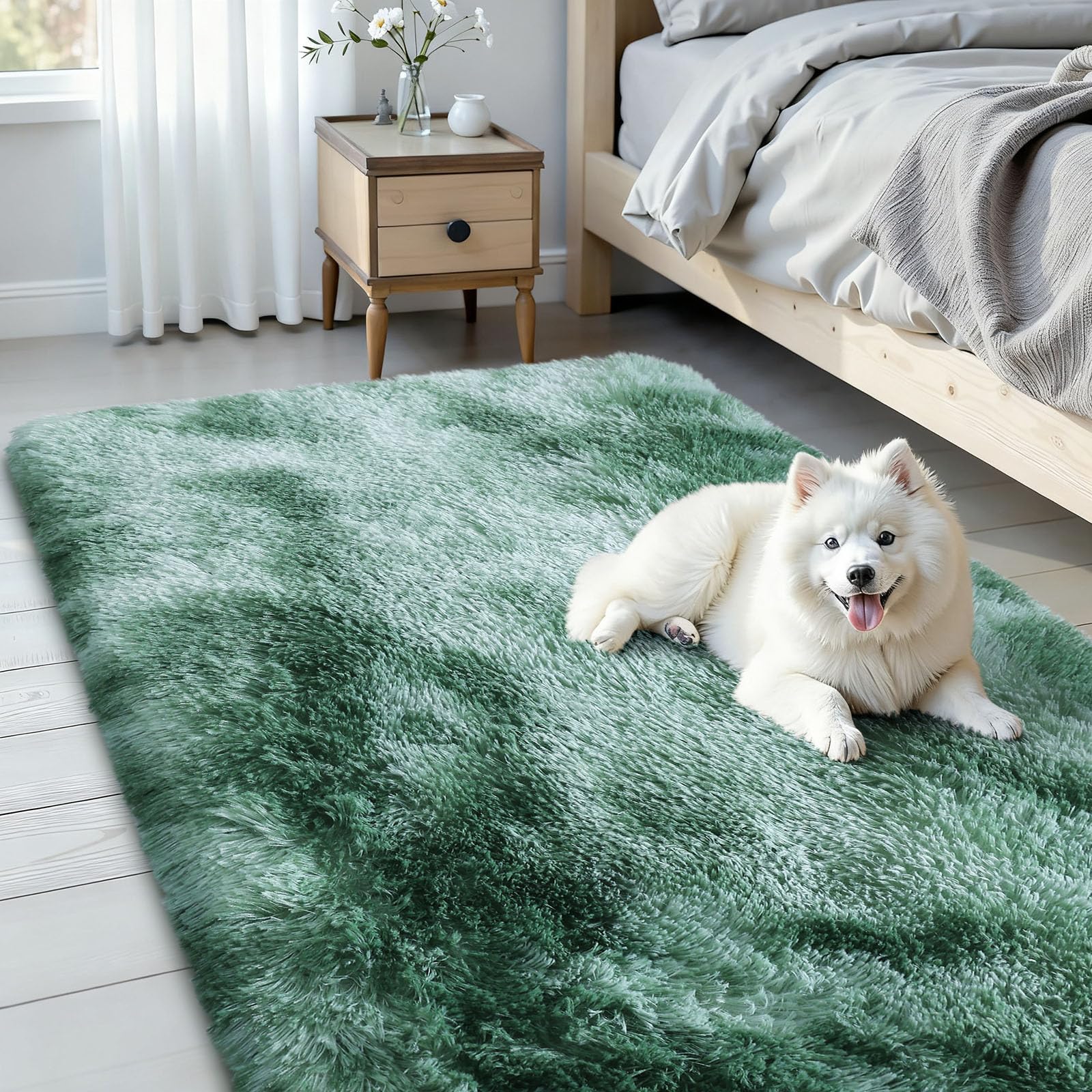 OLANLY Fluffy Area Rug for Living Room Bedroom, 5x8 Feet Soft Shaggy Non-Slip Carpet, Indoor Modern Plush Area Rugs for Kids Girls and Boys, Dorms, Nursery Rooms, Home Decor, Coffee - pokemaOLANLY Fluffy Area Rug for Living Room Bedroom, 5x8 Feet Soft Shaggy Non-Slip Carpet, Indoor Modern Plush Area Rugs for Kids Girls and Boys, Dorms, Nursery Rooms, Home Decor, Coffee