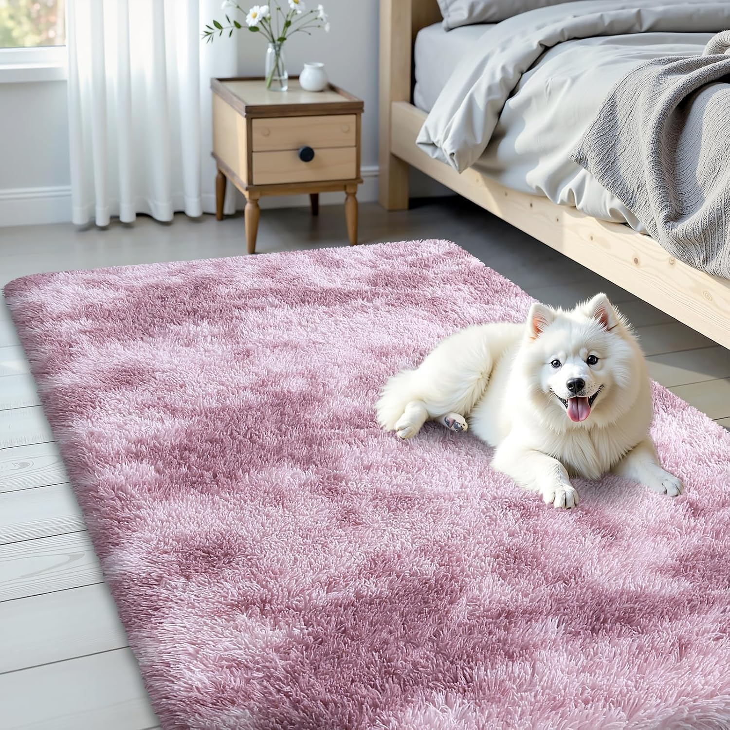 OLANLY Fluffy Area Rug for Living Room Bedroom, 5x8 Feet Soft Shaggy Non-Slip Carpet, Indoor Modern Plush Area Rugs for Kids Girls and Boys, Dorms, Nursery Rooms, Home Decor, Coffee - pokemaOLANLY Fluffy Area Rug for Living Room Bedroom, 5x8 Feet Soft Shaggy Non-Slip Carpet, Indoor Modern Plush Area Rugs for Kids Girls and Boys, Dorms, Nursery Rooms, Home Decor, Coffee