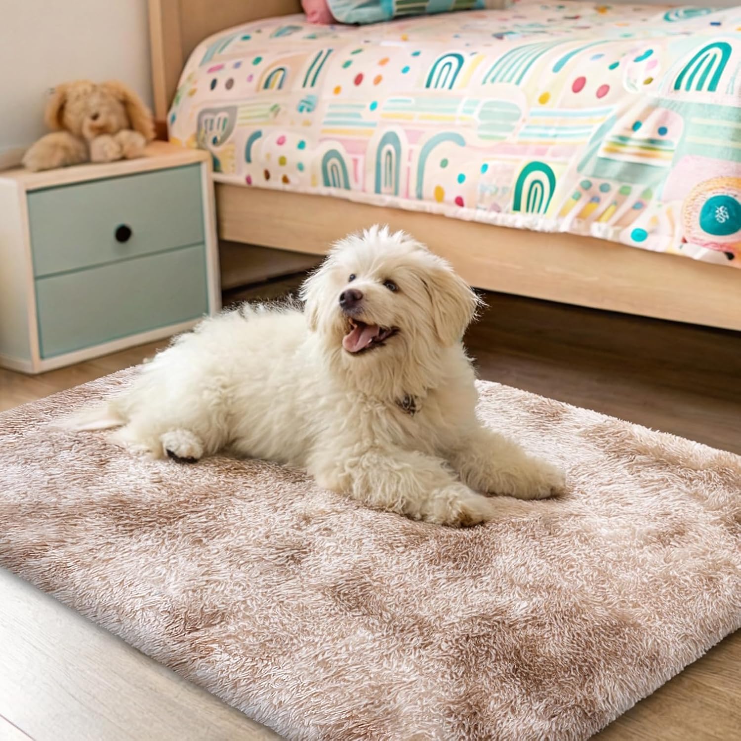 OLANLY Fluffy Area Rug for Living Room Bedroom, 5x8 Feet Soft Shaggy Non-Slip Carpet, Indoor Modern Plush Area Rugs for Kids Girls and Boys, Dorms, Nursery Rooms, Home Decor, Coffee - pokemaOLANLY Fluffy Area Rug for Living Room Bedroom, 5x8 Feet Soft Shaggy Non-Slip Carpet, Indoor Modern Plush Area Rugs for Kids Girls and Boys, Dorms, Nursery Rooms, Home Decor, Coffee
