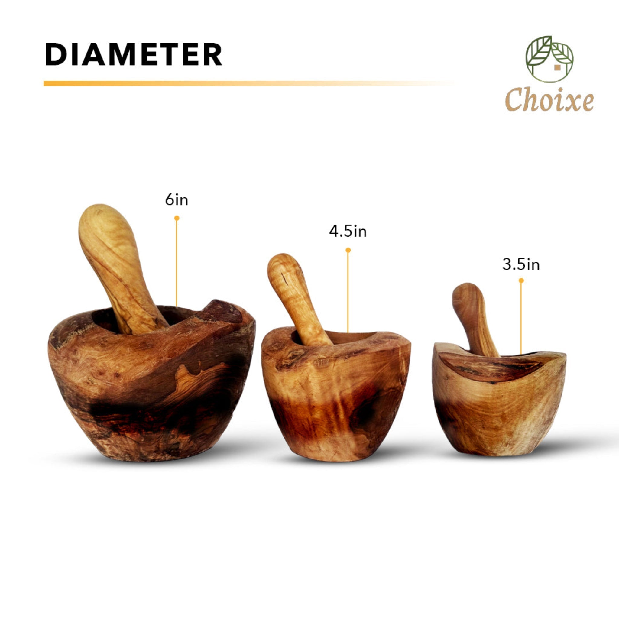 Olive Wood Rustic Mortar and Pestle - pokemaOlive Wood Rustic Mortar and Pestle