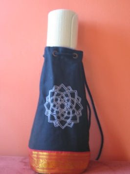 OMSutra Kids Mandala Yoga Mat Bag with Saree Lace - pokemaOMSutra Kids Mandala Yoga Mat Bag with Saree Lace