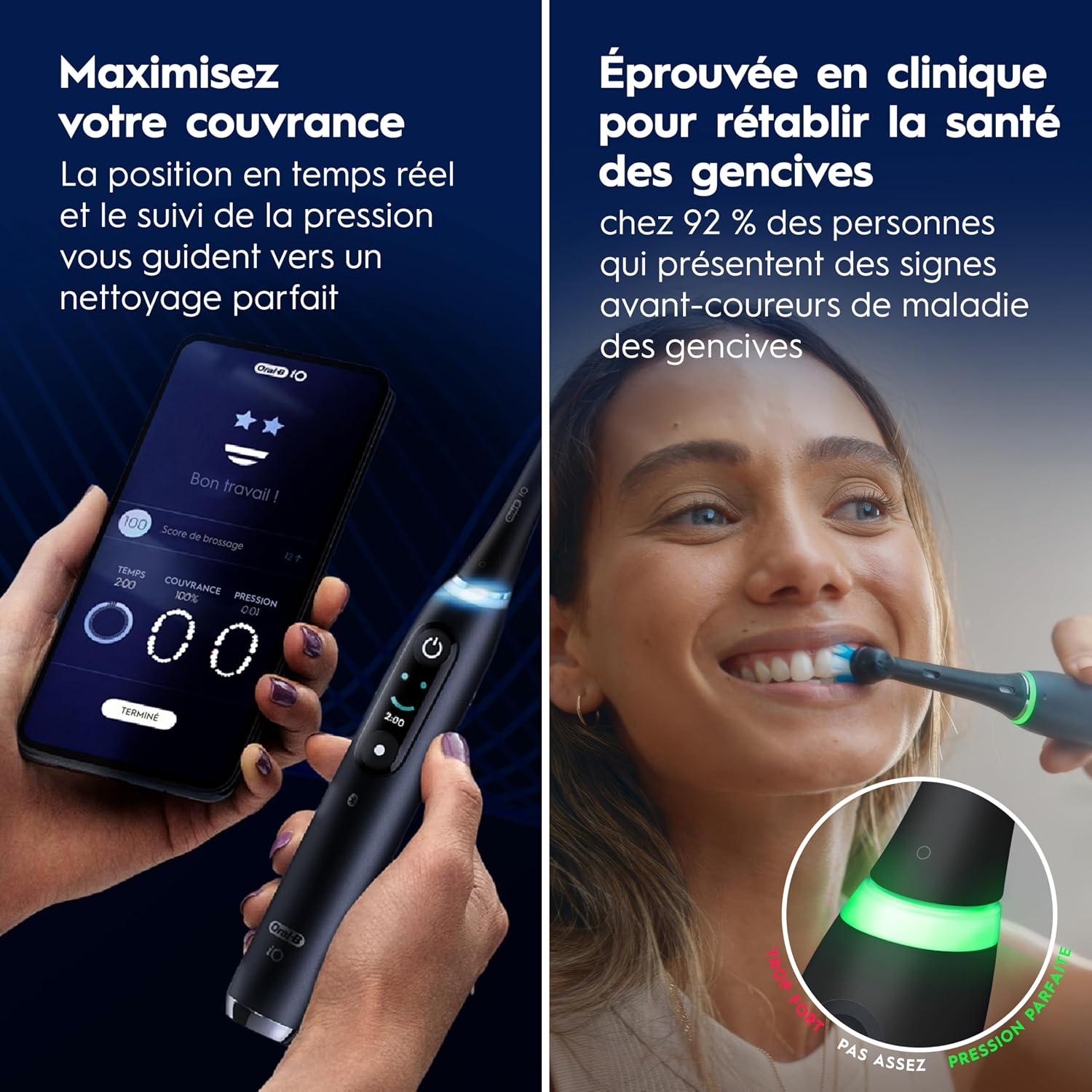 Oral-B iO Deep Clean + Protect Rechargeable Electric Toothbrush, Black with Visible Pressure Sensor, 5 Cleaning Settings, 2 Min Timer, a iO Series 7 Toothbrush, 2 Replacement Brush Heads, and Charging Travel Case - pokemaOral-B iO Deep Clean + Protect Rechargeable Electric Toothbrush, Black with Visible Pressure Sensor, 5 Cleaning Settings, 2 Min Timer, a iO Series 7 Toothbrush, 2 Replacement Brush Heads, and Charging Travel Case