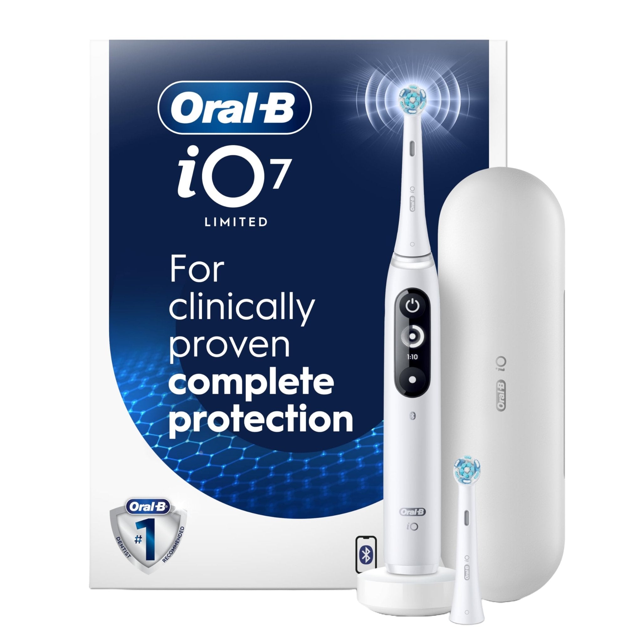Oral-B iO Deep Clean + Protect Rechargeable Electric Toothbrush, Black with Visible Pressure Sensor, 5 Cleaning Settings, 2 Min Timer, a iO Series 7 Toothbrush, 2 Replacement Brush Heads, and Charging Travel Case - pokemaOral-B iO Deep Clean + Protect Rechargeable Electric Toothbrush, Black with Visible Pressure Sensor, 5 Cleaning Settings, 2 Min Timer, a iO Series 7 Toothbrush, 2 Replacement Brush Heads, and Charging Travel Case