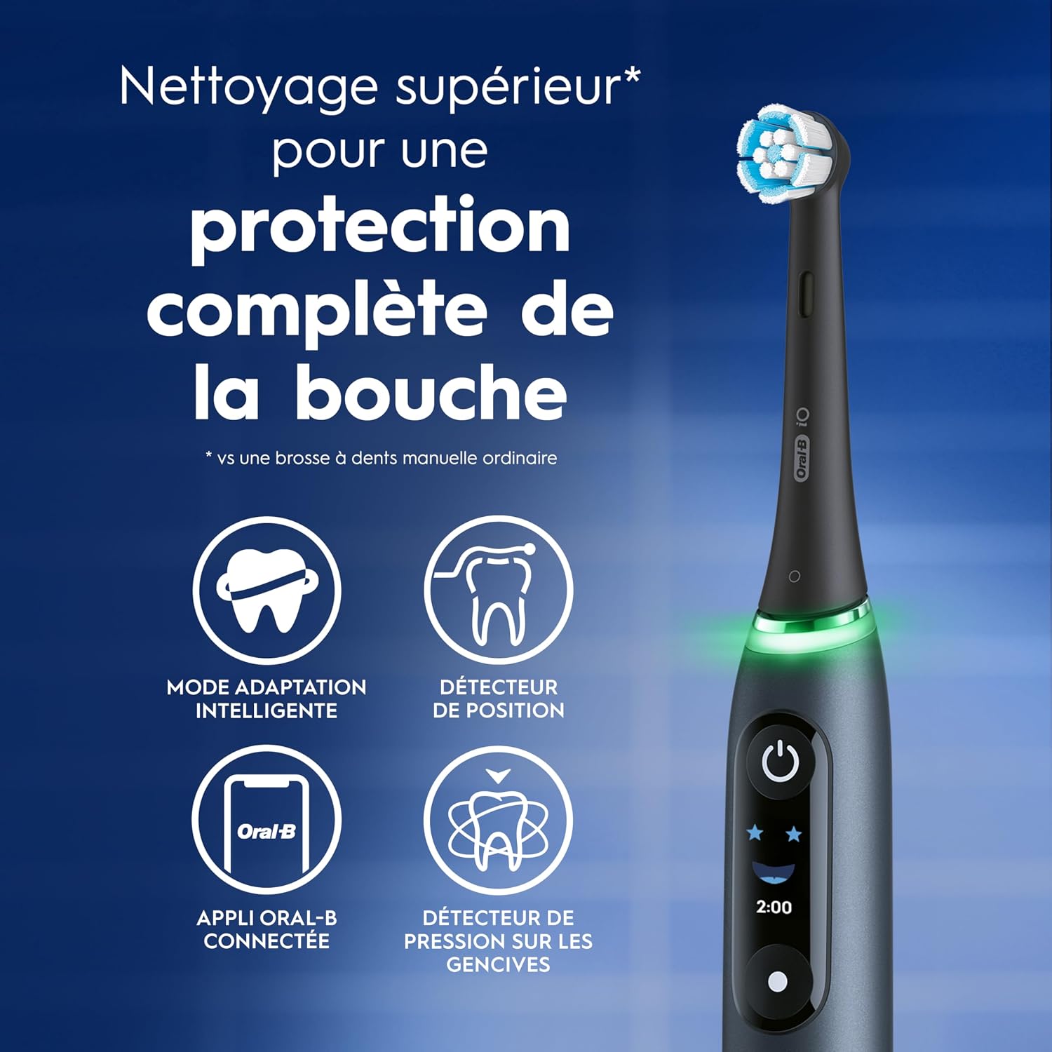 Oral-B iO Deep Clean + Protect Rechargeable Electric Toothbrush, Black with Visible Pressure Sensor, 5 Cleaning Settings, 2 Min Timer, a iO Series 7 Toothbrush, 2 Replacement Brush Heads, and Charging Travel Case - pokemaOral-B iO Deep Clean + Protect Rechargeable Electric Toothbrush, Black with Visible Pressure Sensor, 5 Cleaning Settings, 2 Min Timer, a iO Series 7 Toothbrush, 2 Replacement Brush Heads, and Charging Travel Case