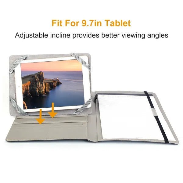 Organizer Case For 9.7in Tablet PC Business Tablet Portfolio With A5 Notepad Paper Pad Card Holder - pokemaa1c9026d5df4c6ef9ecbcea781fe809e