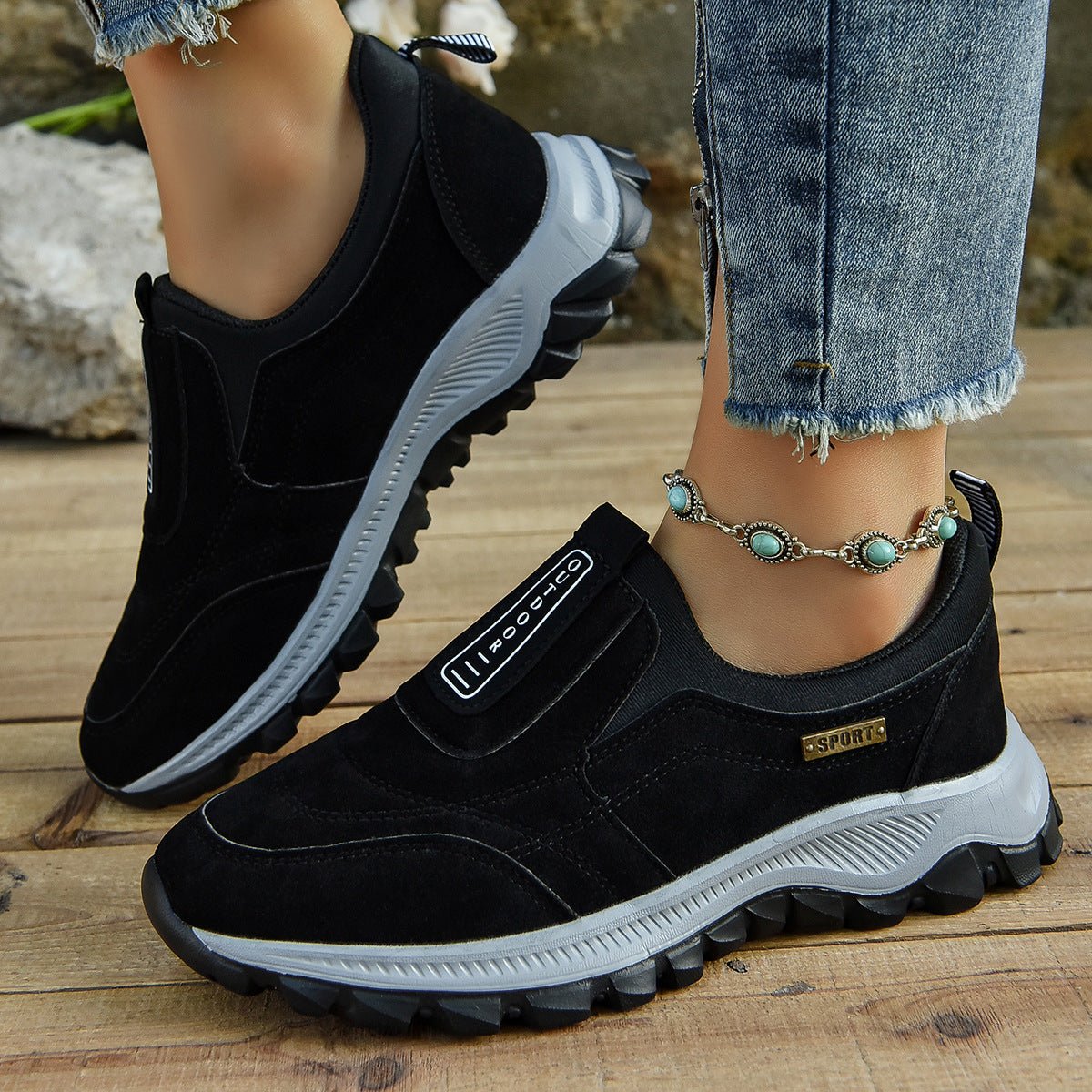 Outdoor Slip-on Sports Shoes Comfortable Walking Running Sneakers Women - pokema17cb7802c1e28dbc926209952c7e39dc