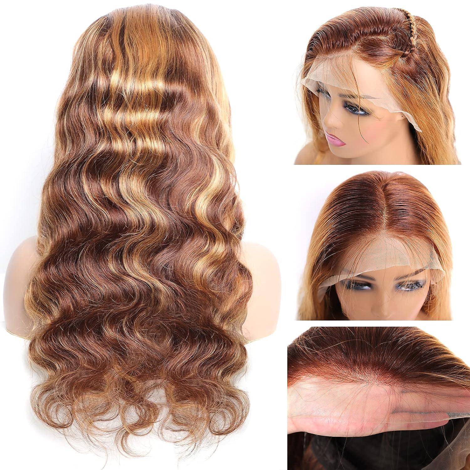 P4 27 13x4 Lace Front Wig Human Hair Body Wave Density - pokemaee447283331778941ba53cb037c7bc1d