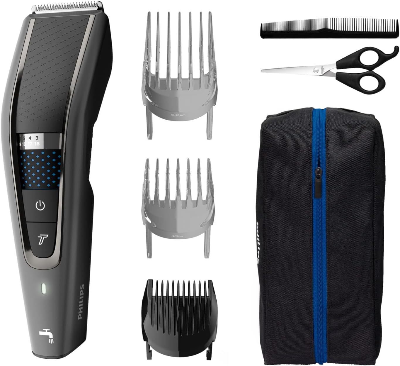 Philips Hair Clipper Series 7000, Washable Hair Clipper with DualCut Technology & 6 accessories, HC7650/14 - pokemaPhilips Hair Clipper Series 7000, Washable Hair Clipper with DualCut Technology & 6 accessories, HC7650/14