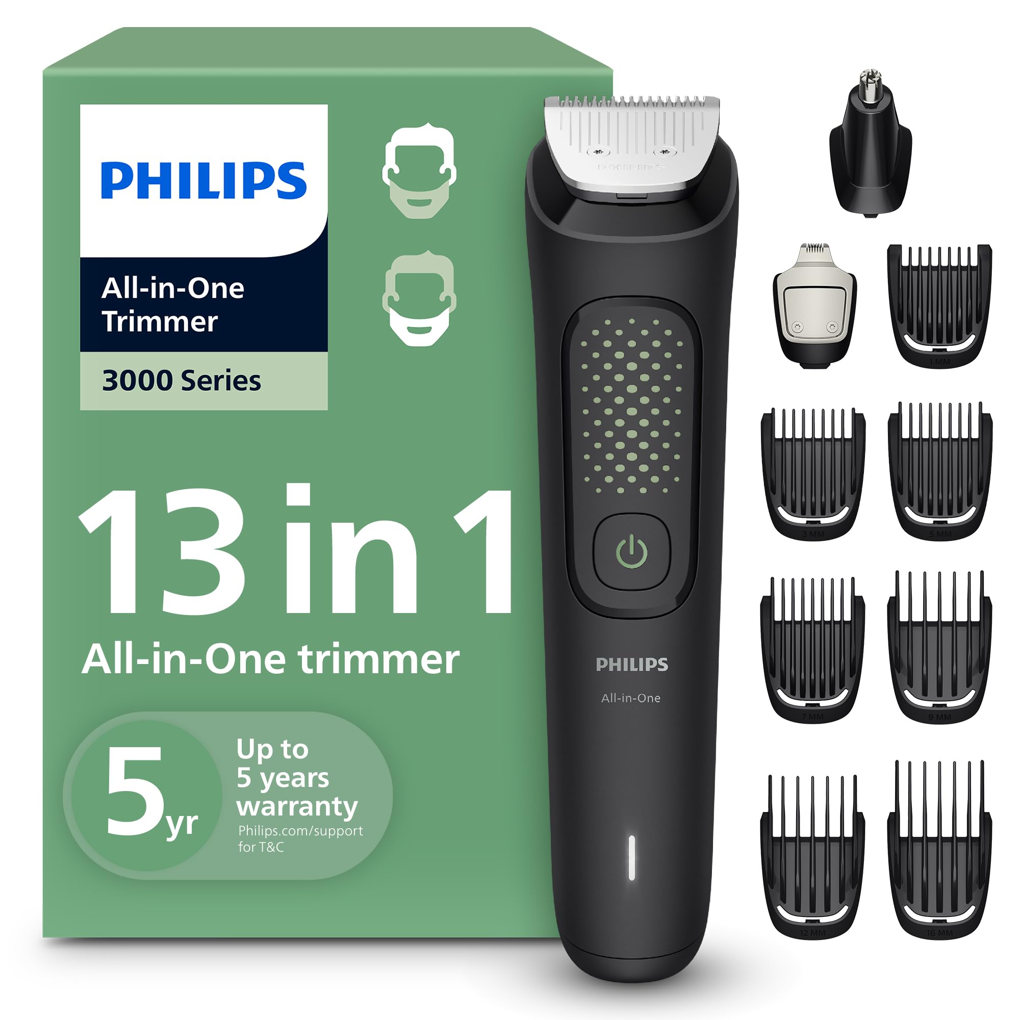 Philips Multigroom 7000 Series All-in-One 23-Piece Trimmer - Shaver and Clipper for Face, Head & Body, Self-sharpening Full Metal Blades, 24 Length Settings (0.5-16 mm), Model MG7963/28 - pokemaPhilips Multigroom 7000 Series All-in-One 23-Piece Trimmer - Shaver and Clipper for Face, Head & Body, Self-sharpening Full Metal Blades, 24 Length Settings (0.5-16 mm), Model MG7963/28
