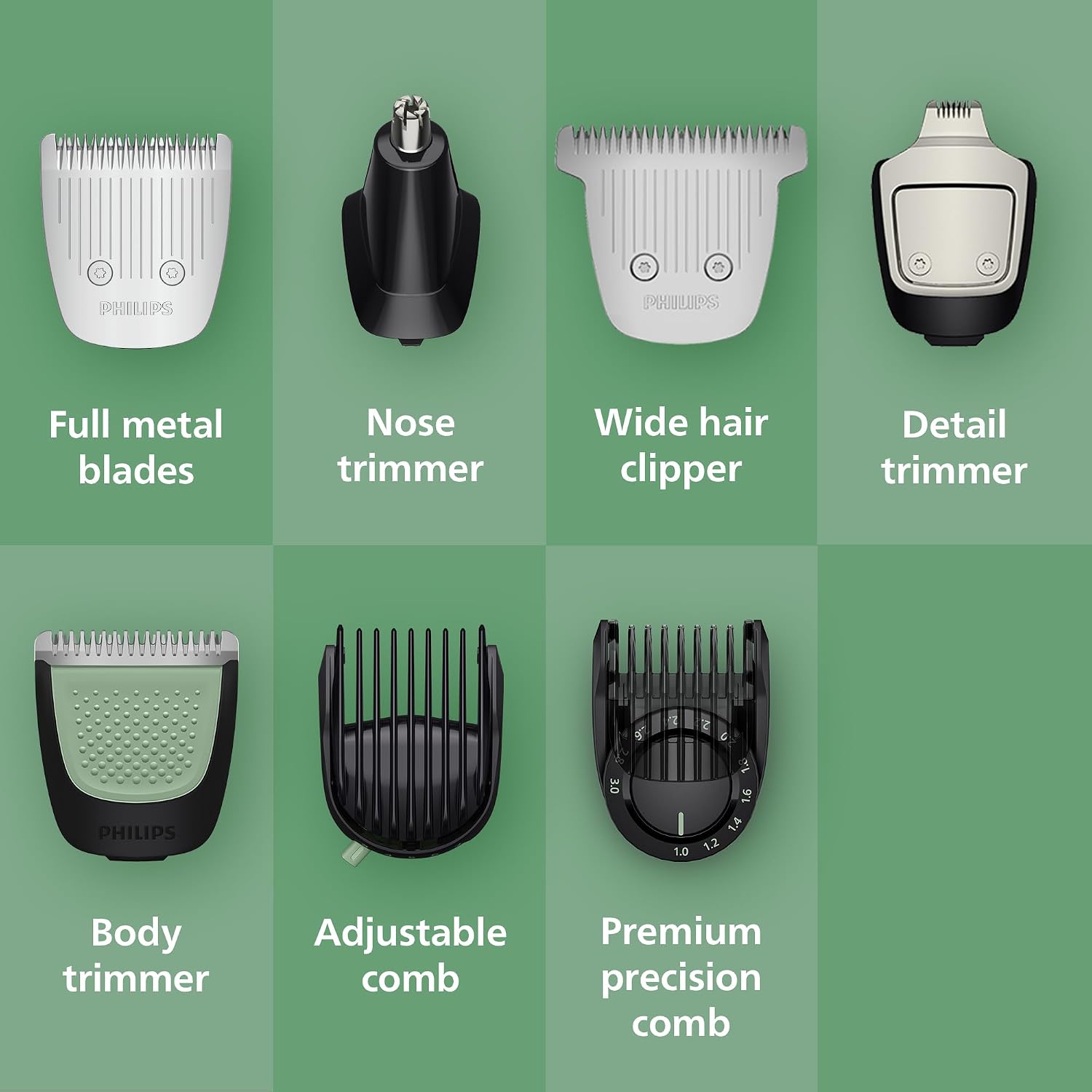 Philips Multigroom 7000 Series All-in-One 23-Piece Trimmer - Shaver and Clipper for Face, Head & Body, Self-sharpening Full Metal Blades, 24 Length Settings (0.5-16 mm), Model MG7963/28 - pokemaPhilips Multigroom 7000 Series All-in-One 23-Piece Trimmer - Shaver and Clipper for Face, Head & Body, Self-sharpening Full Metal Blades, 24 Length Settings (0.5-16 mm), Model MG7963/28