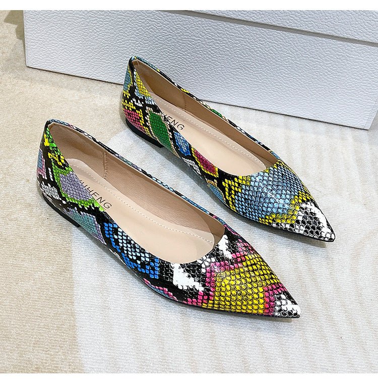 Pointed-toe Low-cut Womens Shoes In Soft Leather With A Soft Sole - pokema6510ef6b10984d61fc87a7b77f898d13