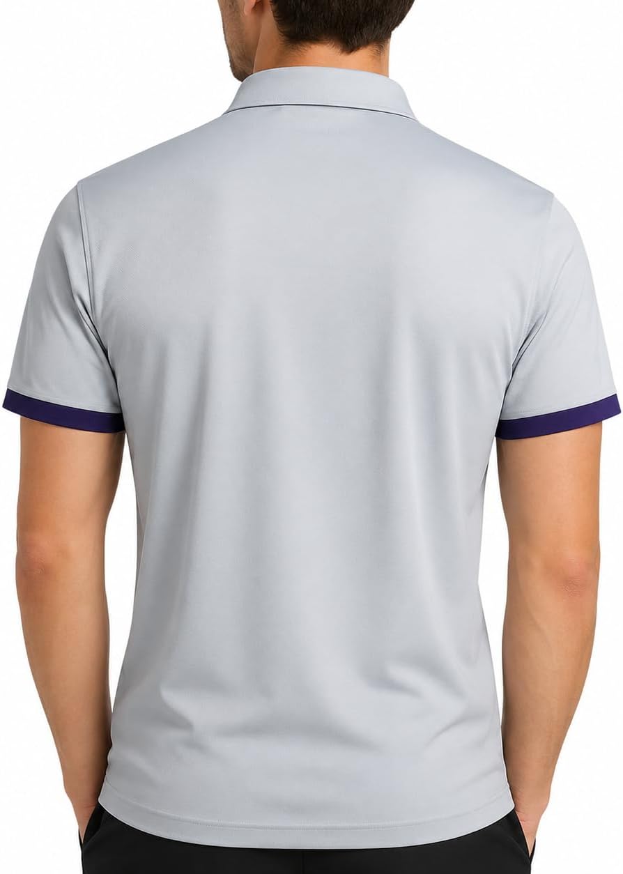 Polo d'été décontracté à manches courtes pour homme, design de couleur contrastée, 100 % polyester, séchage rapide et coupe confortable - pokemaPolo d'été décontracté à manches courtes pour homme, design de couleur contrastée, 100 % polyester, séchage rapide et coupe confortable