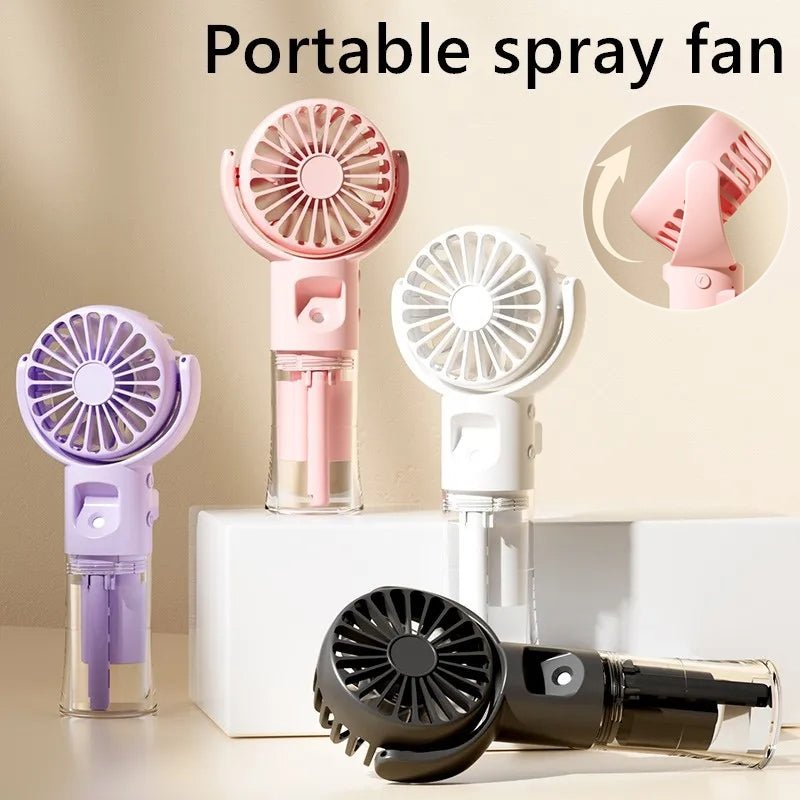 Portable Handheld Spray Fan 4-Speed Water Spray Mist Fan Summer Cooling Artifact USB Charging Summer Supplies Outdoor Mini Fan - pokema57bf9734ec2118f3f8d7cc25fe7615c4