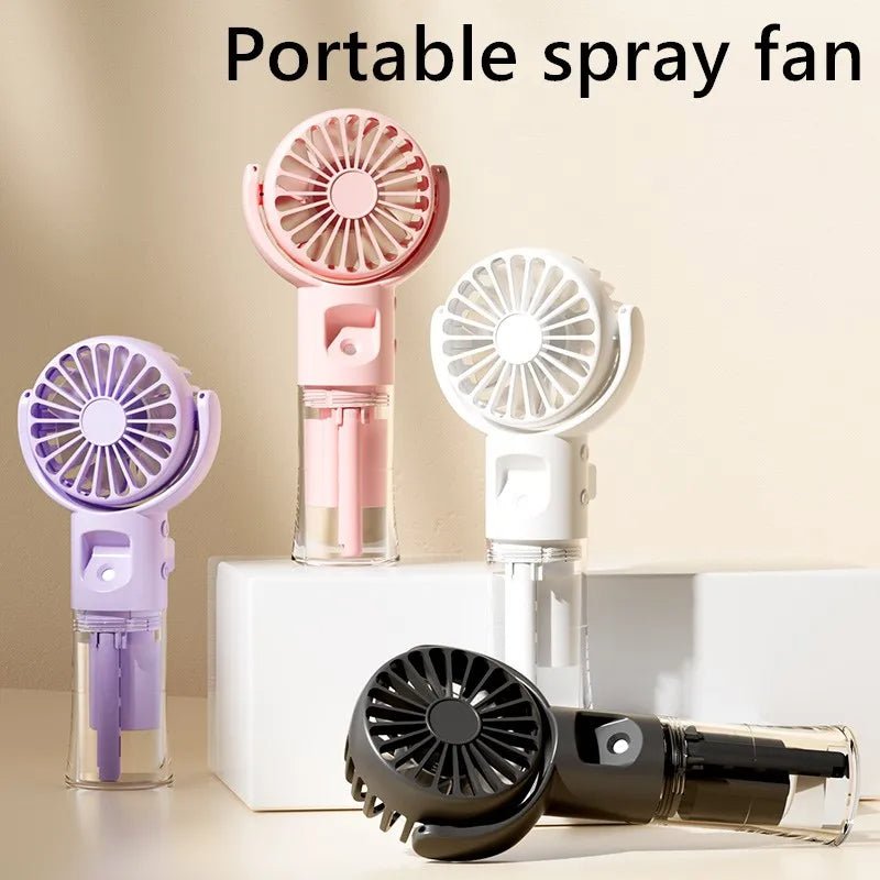 Portable Handheld Spray Fan 4-Speed Water Spray Mist Fan Summer Cooling Artifact USB Charging Summer Supplies Outdoor Mini Fan - pokema367d0ce518126570c21b7a6a6f6f3a96