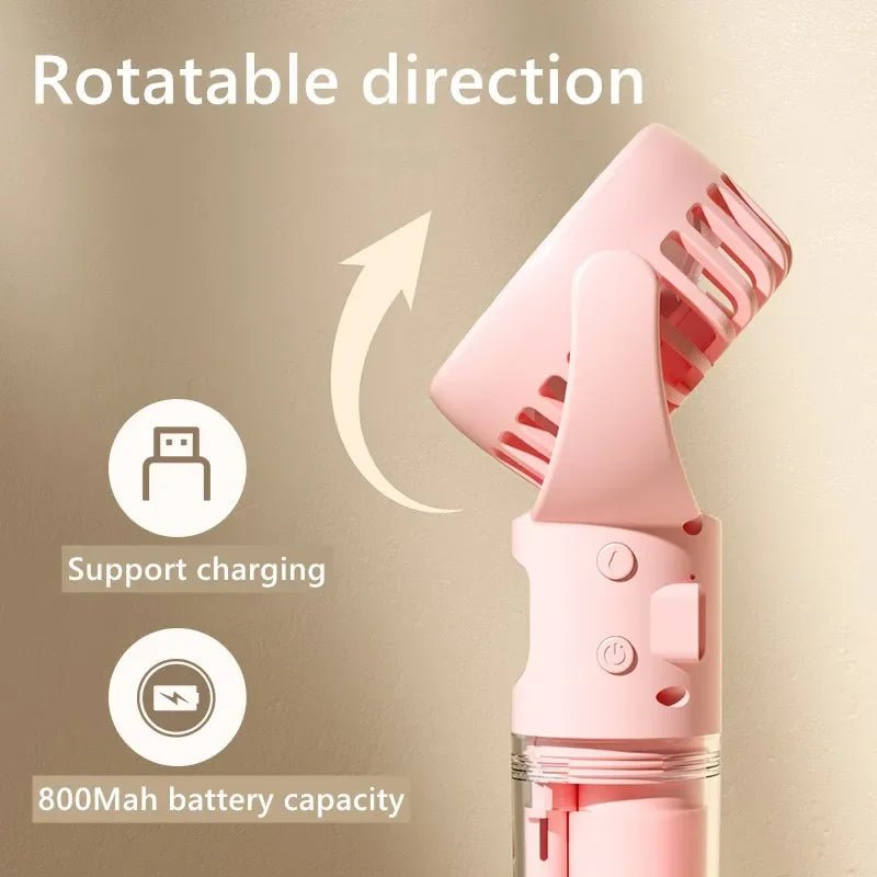 Portable Handheld Spray Fan 4-Speed Water Spray Mist Fan Summer Cooling Artifact USB Charging Summer Supplies Outdoor Mini Fan - pokema43a52c350087c51e70217f9d2deca669