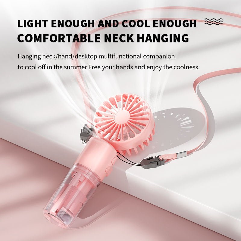 Portable Handheld Spray Fan 4-Speed Water Spray Mist Fan Summer Cooling Artifact USB Charging Summer Supplies Outdoor Mini Fan - pokemaa59e6490f5d34e26b903589e6b60ba76