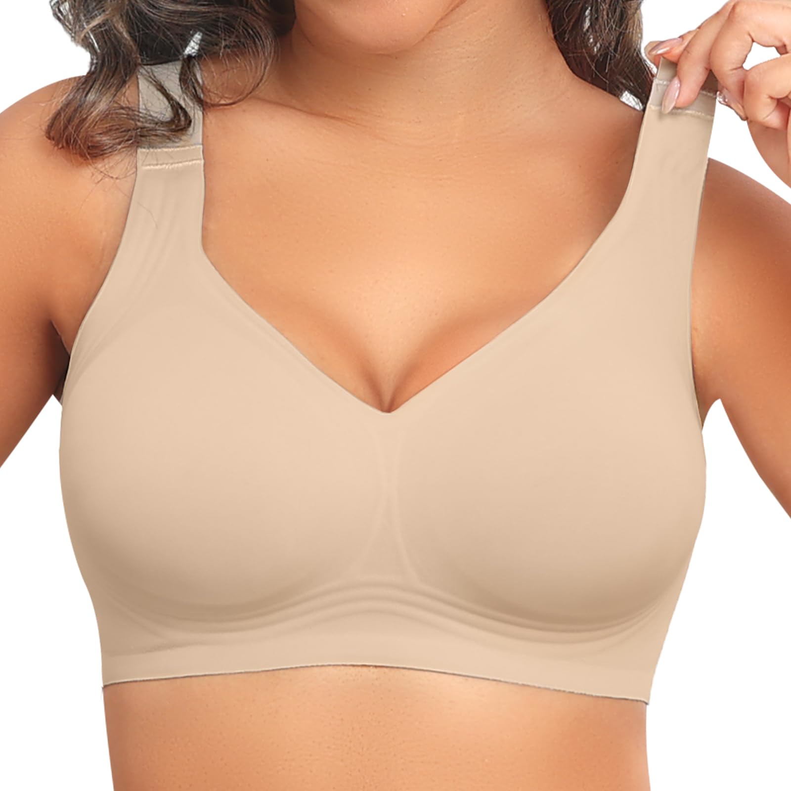 PoseFree Soutien-gorge Jelly pour femme sans couture - Soutien-gorge de soutien push-up confortable et doux - Couverture complète | No Underwire,Tshirt,Support&Lift,Push Up,Everyday,Breathable,Soft,Seamless,Bralettes,Back Smoothing,Older Women - pokemaPoseFree Soutien-gorge Jelly pour femme sans couture - Soutien-gorge de soutien push-up confortable et doux - Couverture complète | No Underwire,Tshirt,Support&Lift,Push Up,Everyday,Breathable,Soft,Seamless,Bralettes,Back Smoothing,Older Women