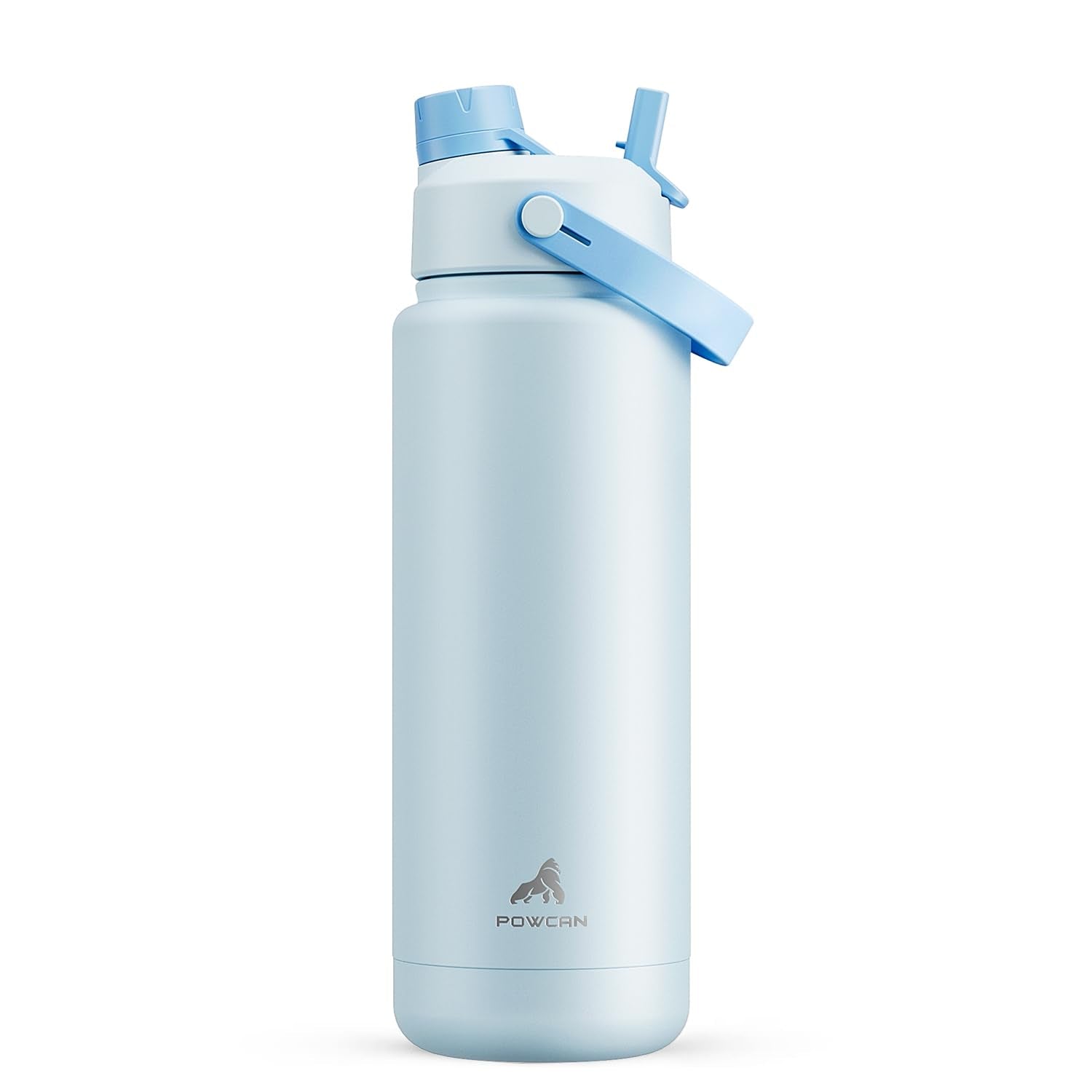 POWCAN 26 oz Insulated Water Bottle with 2-in-1 Straw and Spout Lid, Keep Cold 24H, Leak-Proof, Fits in Car Cup Holder, Stainless Steel Water Bottle for Sports, Travel, Gym, and School (Obsidian) - pokemaPOWCAN 26 oz Insulated Water Bottle with 2-in-1 Straw and Spout Lid, Keep Cold 24H, Leak-Proof, Fits in Car Cup Holder, Stainless Steel Water Bottle for Sports, Travel, Gym, and School (Obsidian)
