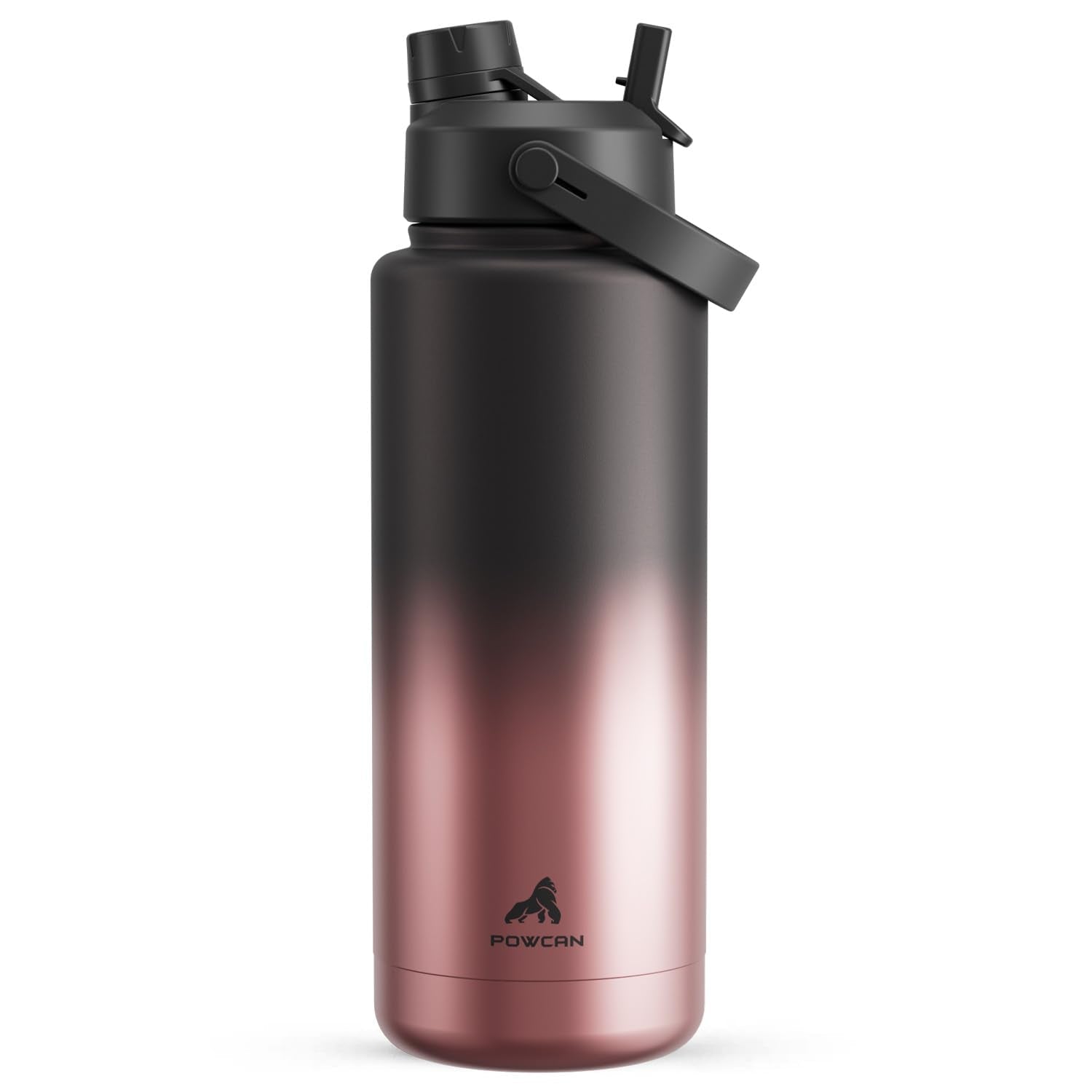 POWCAN 26 oz Insulated Water Bottle with 2-in-1 Straw and Spout Lid, Keep Cold 24H, Leak-Proof, Fits in Car Cup Holder, Stainless Steel Water Bottle for Sports, Travel, Gym, and School (Obsidian) - pokemaPOWCAN 26 oz Insulated Water Bottle with 2-in-1 Straw and Spout Lid, Keep Cold 24H, Leak-Proof, Fits in Car Cup Holder, Stainless Steel Water Bottle for Sports, Travel, Gym, and School (Obsidian)