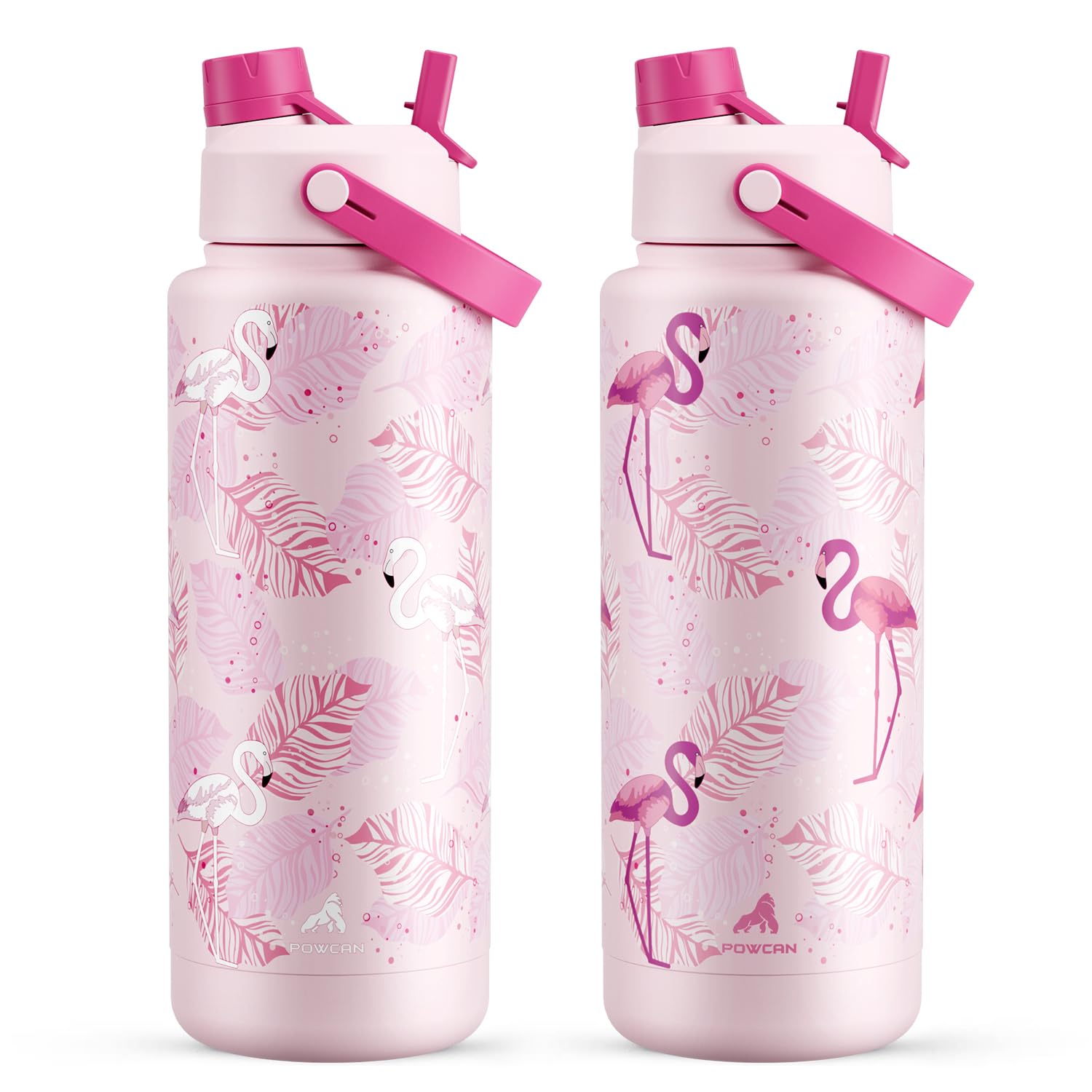 POWCAN 26 oz Insulated Water Bottle with 2-in-1 Straw and Spout Lid, Keep Cold 24H, Leak-Proof, Fits in Car Cup Holder, Stainless Steel Water Bottle for Sports, Travel, Gym, and School (Obsidian) - pokemaPOWCAN 26 oz Insulated Water Bottle with 2-in-1 Straw and Spout Lid, Keep Cold 24H, Leak-Proof, Fits in Car Cup Holder, Stainless Steel Water Bottle for Sports, Travel, Gym, and School (Obsidian)