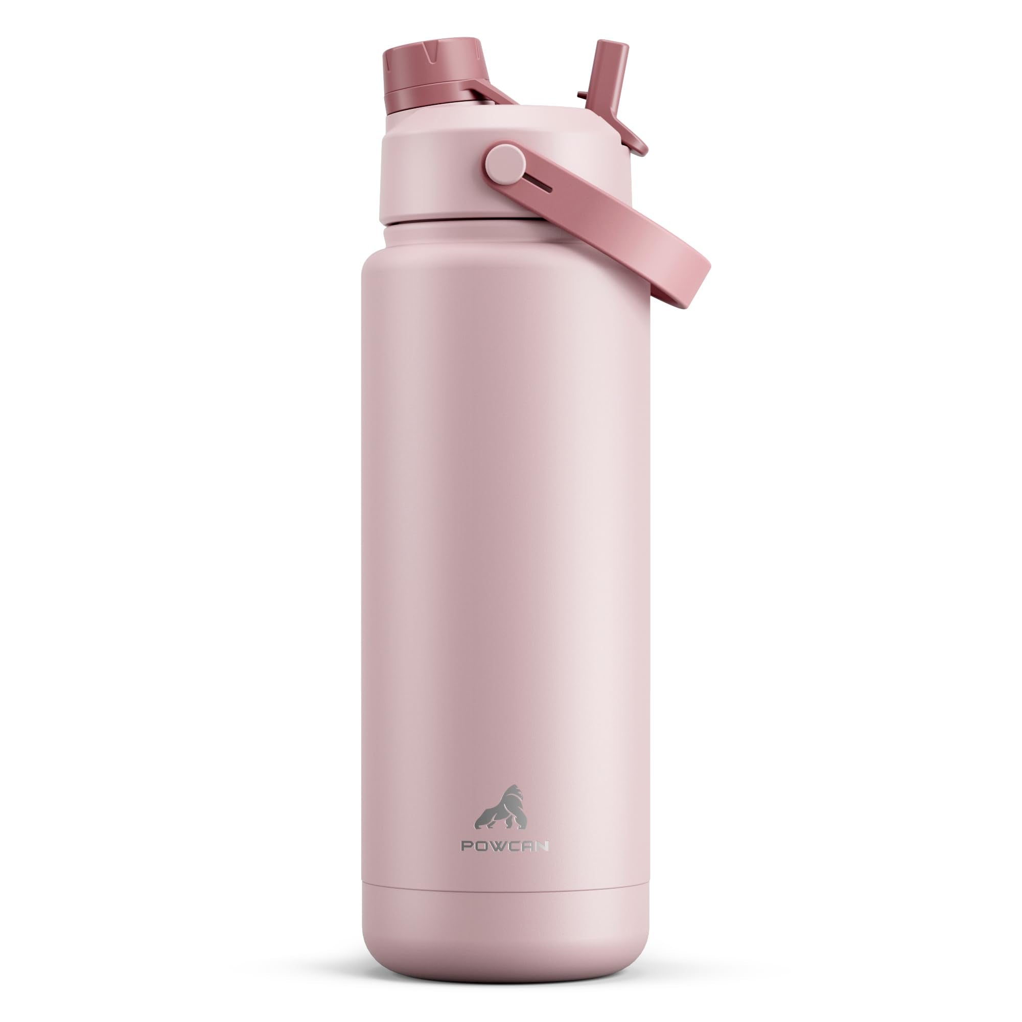 POWCAN 26 oz Insulated Water Bottle with 2-in-1 Straw and Spout Lid, Keep Cold 24H, Leak-Proof, Fits in Car Cup Holder, Stainless Steel Water Bottle for Sports, Travel, Gym, and School (Obsidian) - pokemaPOWCAN 26 oz Insulated Water Bottle with 2-in-1 Straw and Spout Lid, Keep Cold 24H, Leak-Proof, Fits in Car Cup Holder, Stainless Steel Water Bottle for Sports, Travel, Gym, and School (Obsidian)